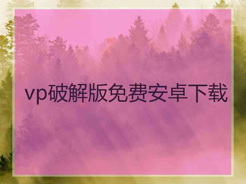 vp破解版免费安卓下载