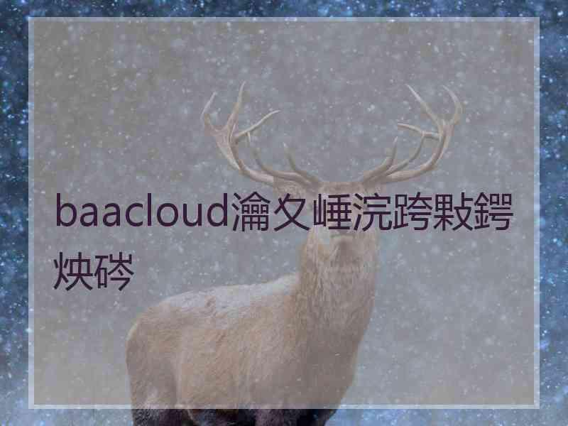 baacloud瀹夊崜浣跨敤鍔炴硶