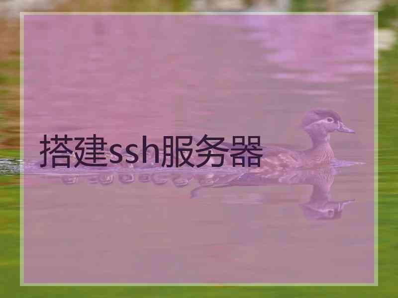 搭建ssh服务器