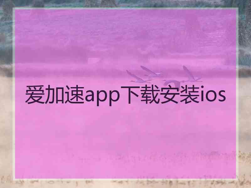 爱加速app下载安装ios