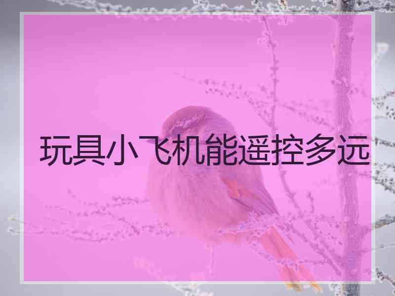 玩具小飞机能遥控多远