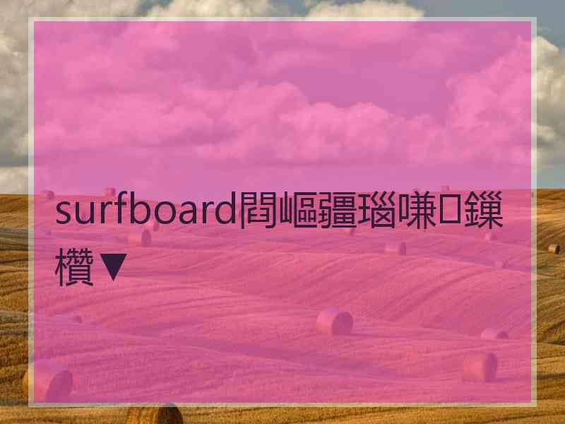 surfboard閰嶇疆瑙嗛鏁欑▼